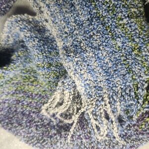 Mucros‎ Weavers Skellig Scarf Merino Cashmere Blue Green Made in Ireland NWT